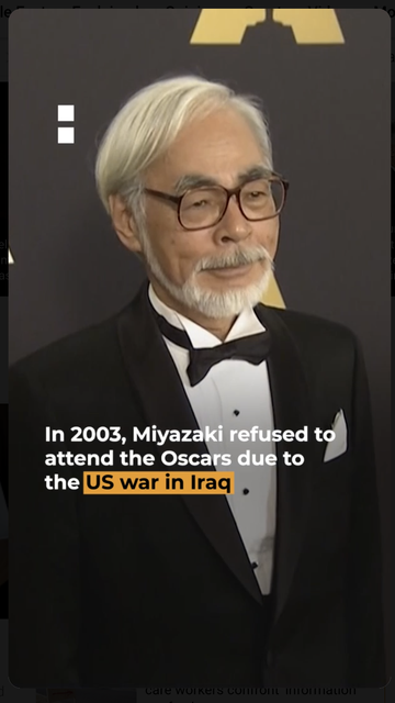 In 2003, Miyazaki refused to attend the Oscars due to the US war in Iraq