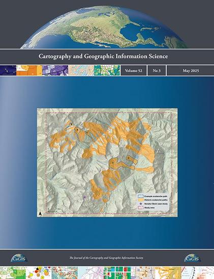 The front cover of the journal, Cartography and Geographic Information Science, Volume 52, No 3, May 2025