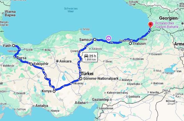Landkarte Türkei