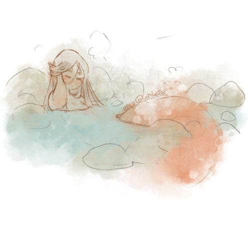 Digital sketch of a mermaid.