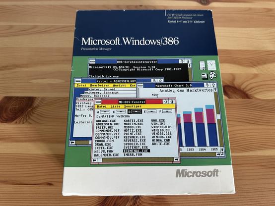 Windows/386 2.11, Deutsche Version, Schachtel