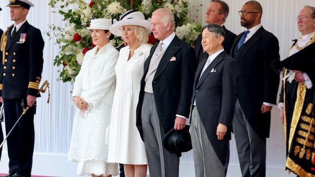 King Charles and Queen Camilla begin Japan state visit with dazzling ceremonial welcome for Emperor Naruhito and Empress Masako – best photos