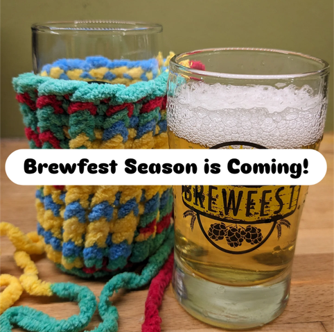 Brewfest Season is Coming. Knit tasting glass holders.