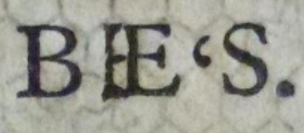 The word ‘BEE‘S’ with the two E's connected as a ligature