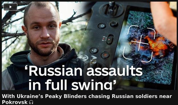 vblog of Ukraine’s Peaky Blinders drone unit chasing Russian soldiers near Pokrovsk
