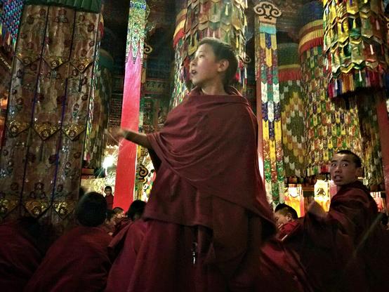 The ancient buddhist monasteries and temples of Sichuan province. What an impressive sound scape of cacophonous OHMMMMMs.