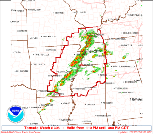 Tornado watch graphic