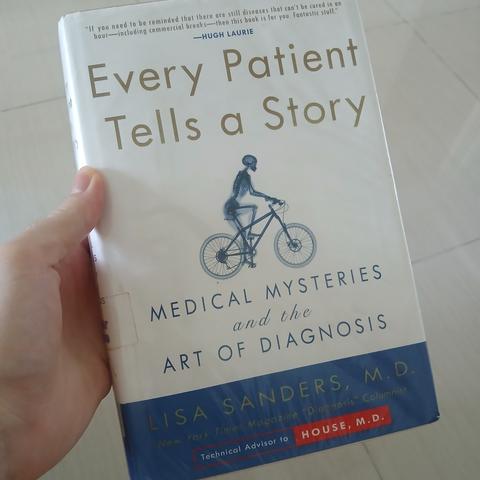 A photo of the cover of the book - Every patient tells a story. 

The author Lisa Sanders inspired through her column in NYT the show House M.D.