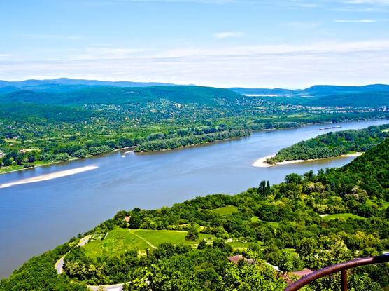 View of the danube from visegrad castle