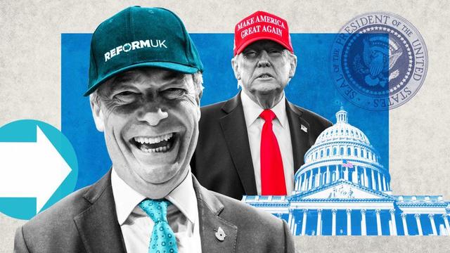 A picture of Nigel Farage & Donald Trump. Beware posh & rich men of the people offering solutions.