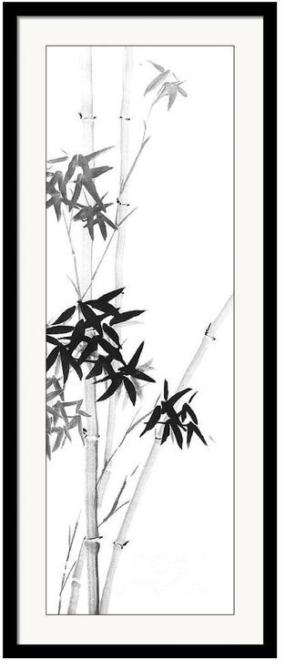 Bamboo - Chinese Style is a painting in traditional Chinese free style (Xie Yi) with ink on rice paper.