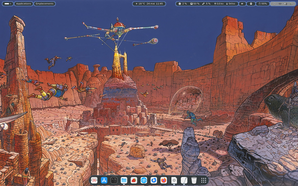 #UnixPorn #DailyDesktop #ShareYpurDesktop #Fedora 42 #Gnome #Linux #gnu #Mœbius #FastFetch