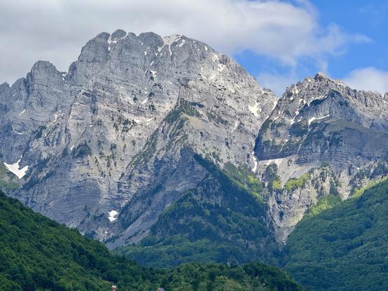 Imposing mountain peak