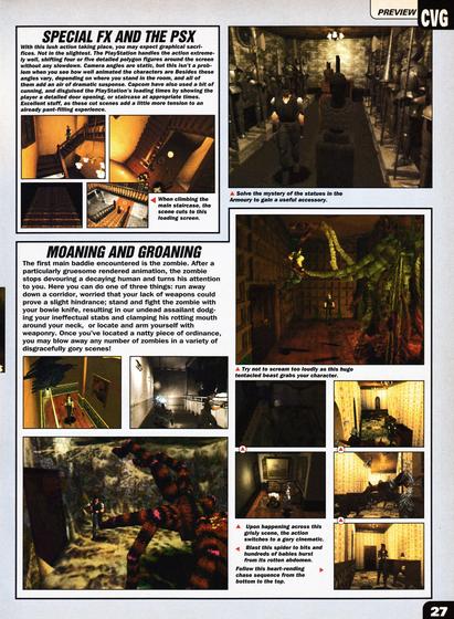 Preview for Resident Evil on PSone from CVG 173 - April 1996 (UK)
