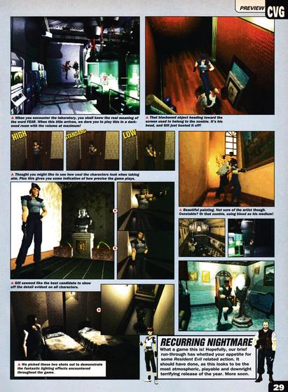 Preview for Resident Evil on PSone from CVG 173 - April 1996 (UK)