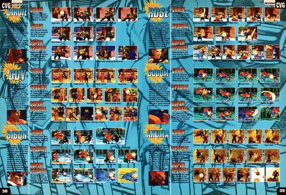 Big review for the incredible Street Fighter Alpha on PSone as well as Sega Saturn.
Taken from CVG 173 - April 1996 (UK)

score: 96%
