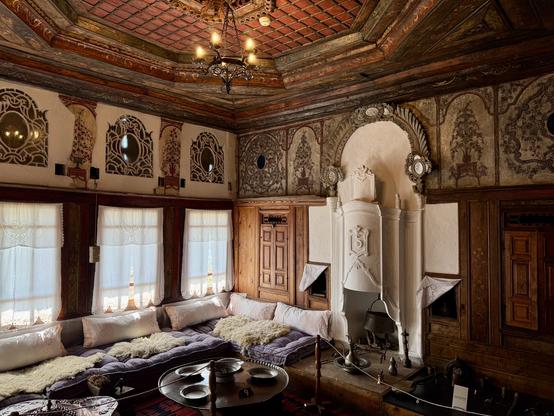Lavishly decorated room on Ottoman period style