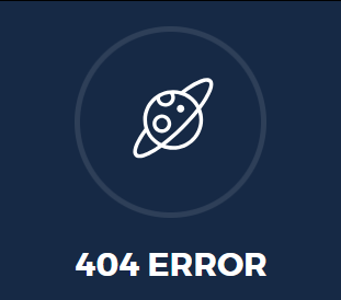 Page d'erreur 404 de carto.com : soucoupe volante blanche sur fond bleu nuit