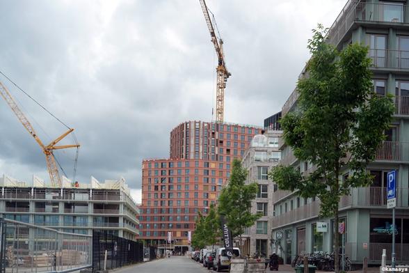 Amsterdam-Noord - Docklandsweg - de bouw van de Brinktoren // la construcción de la Torre Brink // the construction of the Brink Tower