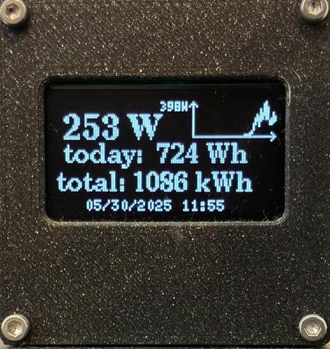 OpenDTU Box zeigt 253W an