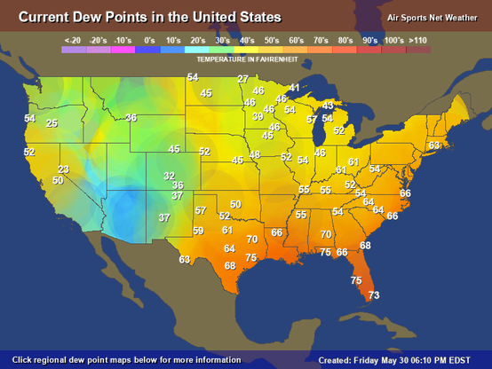 Surface dewpoint map of the US.

South central New Mexico has humid air east of it, dry air west of it. This makes thunderstorm development likely in this area.

https://www.usairnet.com/weather/maps/current/dew-points