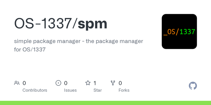 simple package manager - the package manager for OS/1337 - OS-1337/spm