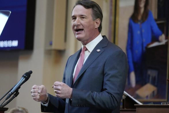 Virginia Gov. Glenn Youngkin delivers his annual State of the Commonwealth address before a joint session of the Virginia General Assembly at the Capitol, Monday Jan. 13, 2025 in Richmond, Va.