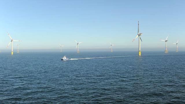 An offshore wind farm in the North Sea. | Pool photo by Ingo Wagner/EPA