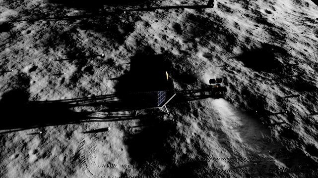 Computer simulation of a robot on the lunar surface as part of the Lunar Autonomy Challenge to Virtually Map Moon’s Surface
