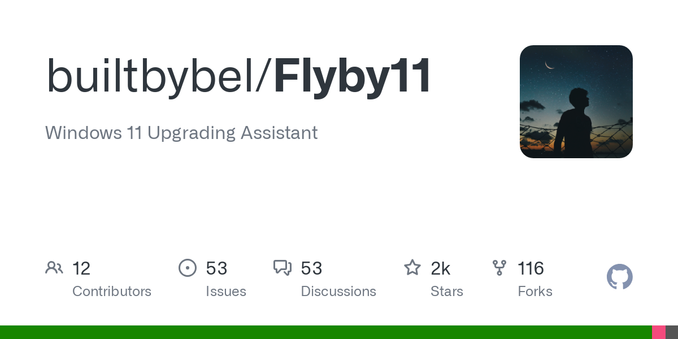 Windows 11 Upgrading Assistant. Contribute to builtbybel/Flyby11 development by creating an account on GitHub.