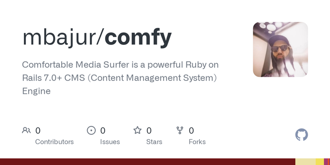 Comfortable Media Surfer is a powerful Ruby on Rails 7.0+ CMS (Content Management System) Engine - mbajur/comfy Comfortable Media Surfer is a powerful Ruby on Rails 7.0+ CMS (Content Management System) Engine - mbajur/comfy