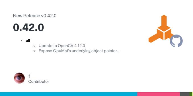 all

Update to OpenCV 4.12.0
Expose GpuMat's underlying object pointer
Add support for reduced size OpenCV builds using build tags for specific modules (cuda, contrib, etc.)




cuda

Add LShift an...