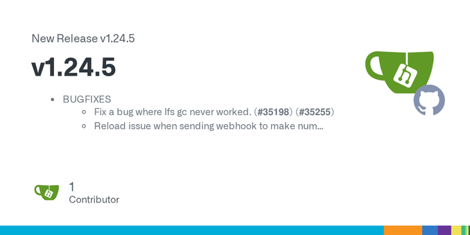BUGFIXES

Fix a bug where lfs gc never worked. (#35198) (#35255)
Reload issue when sending webhook to make num comments is right. (#35243) (#35248)
Fix bug when review pull request commits (#35192)...