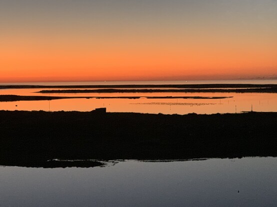 Aube rouge sur le RiaFormosa