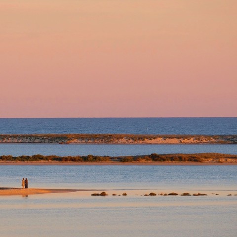 Sunrise on RiaFormosa. Portugal