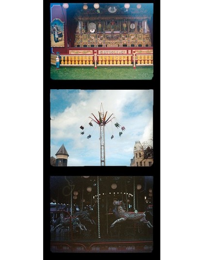 triptych of funfair photos