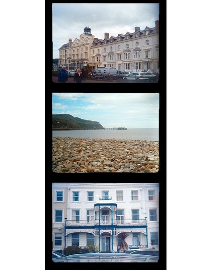 triptych of Llandudno seaside photos