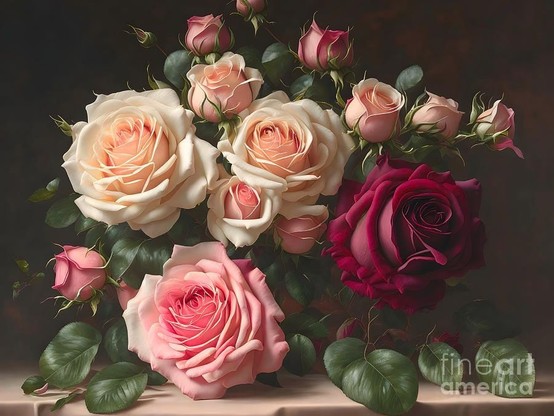 “Painted Roses” is a romantic artwork showing a bouquet of pink and deep red roses set against a darker background. Timeless beauty from the Appalachian Mountains of Northeast Tennessee, this artwork is an expression of love, appreciation, and beauty that exude happiness and relaxation. Romantic artwork by Shelia Hunt Photography.