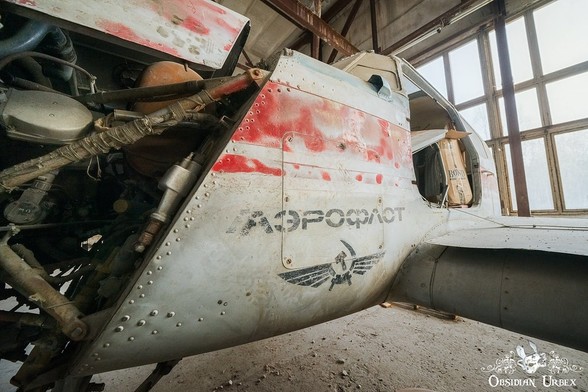 photo of old Soviet plane