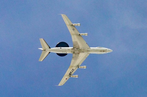 #NATO #E3A Component #AWACS en route to northern Europe from AFB Geilenkirchen #avgeek #aviation #military #instaplane #ig_airplane_club #aircraft #boeing #707 #germany #nrw #niederrhein