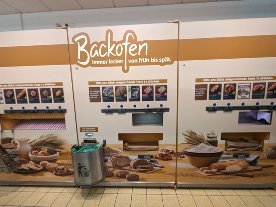 Backofen machine in Aldi's in Germany