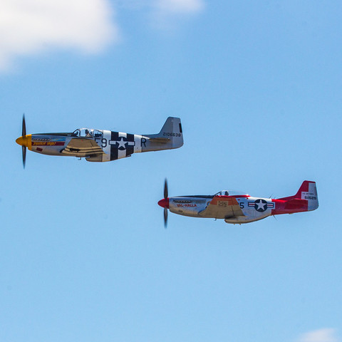 Two P-51 Mustangs at Vintage Aircraft Weekend 2012 #photography #2012 #avgeek #aviation #aviationphotography #everett #military #painefield #vaw2012 #warbirds #highlight #vintageaircraft #vintageaircraftweekend #sky #airplane #aircraft #generalaviation #outdoor #plane #airtravel #vehicle #propeller #propellerdrivenaircraft #monoplane #transport #flight #airracing #wing #lightaircraft #turboprop (Flickr 01.09.2012) https://www.flickr.com/photos/7489441@N06/52528685641 