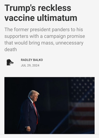 vaccines and trump