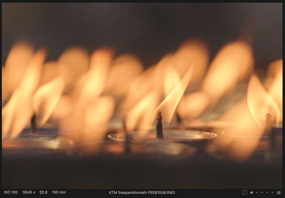 Butter lamps with a 100mm F2.8 macro