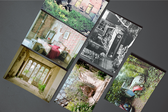 Collage of postcards