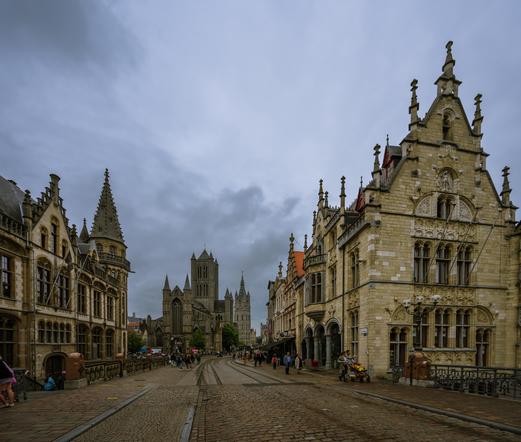 View of medieval architecture and Saint Nicholas' Church from St. Michaels Bridge, old town Ghent, East Flanders, Belgium
Captured by Komeil Karimi