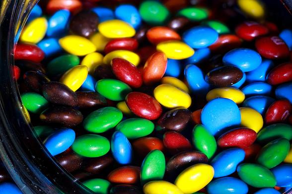 Macro M&M's Candy