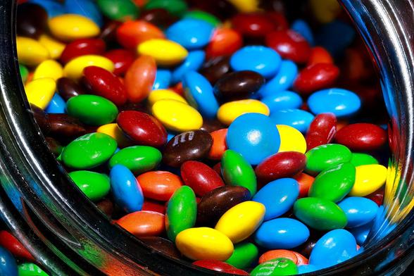 Macro M&M's Candy