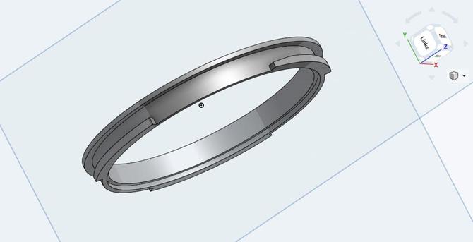 CAD image of a XF mount