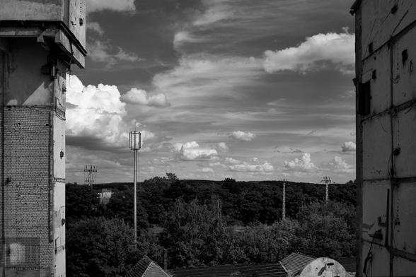 Monochrome architectural photography.
